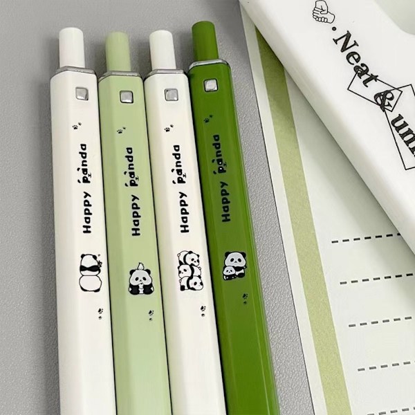 4 STK Panda Neutral Pen Square Pen Square Pen Holdere