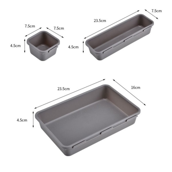 Lådorganisatörer Förvaringslåda LJUSGRÅ light grey