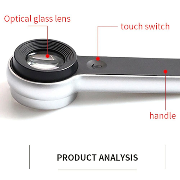 Oplyst forstørrelsesglas Oplyst forstørrelsesglas 10X