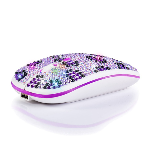 Diamond Wireless Mouse USB ladattava PURPLE purple