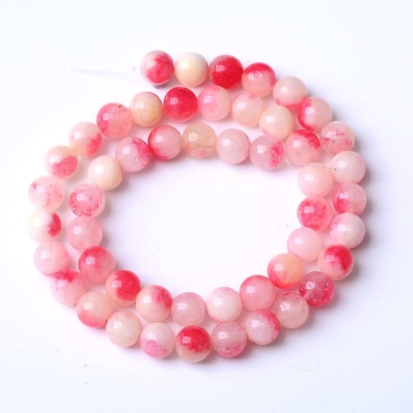 Rosa Turmalin Jade Stenpärlor Power Stone Beads 10MM