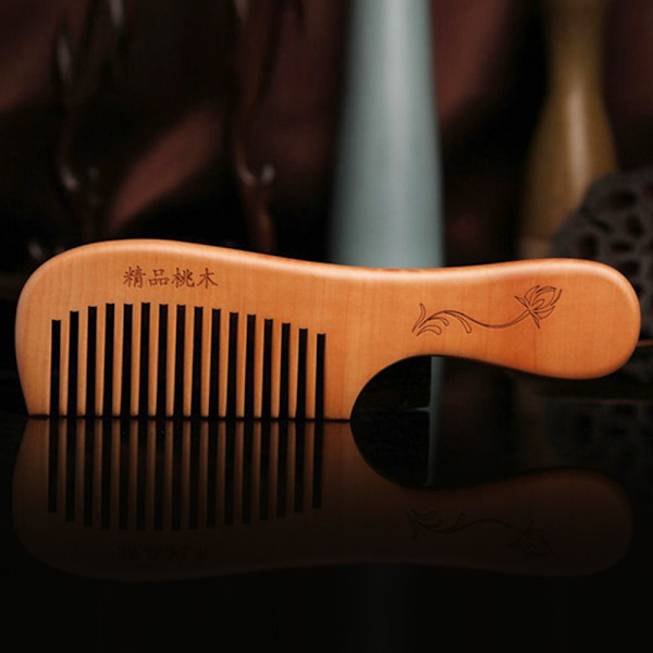 2 stk Peach Wood Comb Fine Tooth Comb 2 2 2