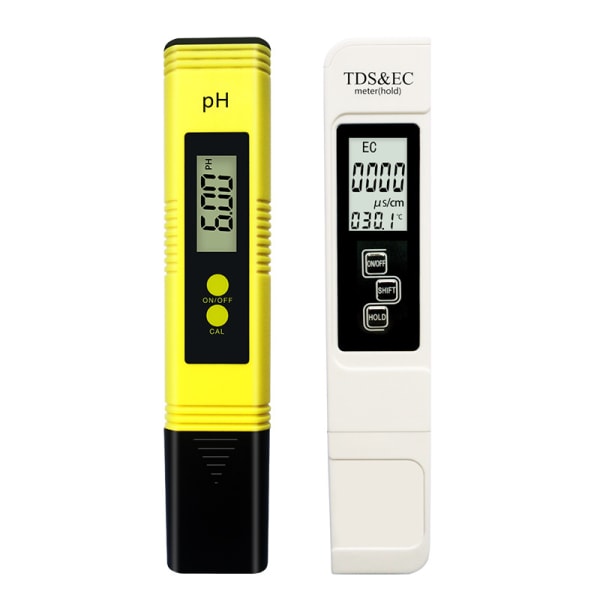 2 stk. PH og TDS Meter Combo PH Meter og TDS, EC, Temperatur