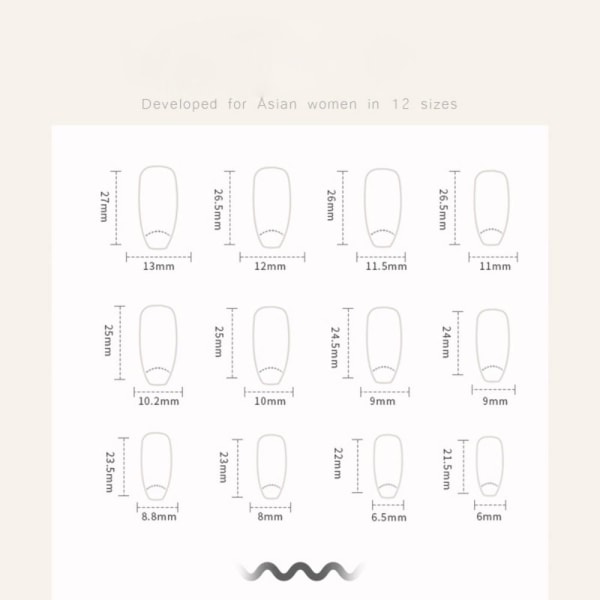 24 stk. Falske negle lange franske Z598 Z598 Z598