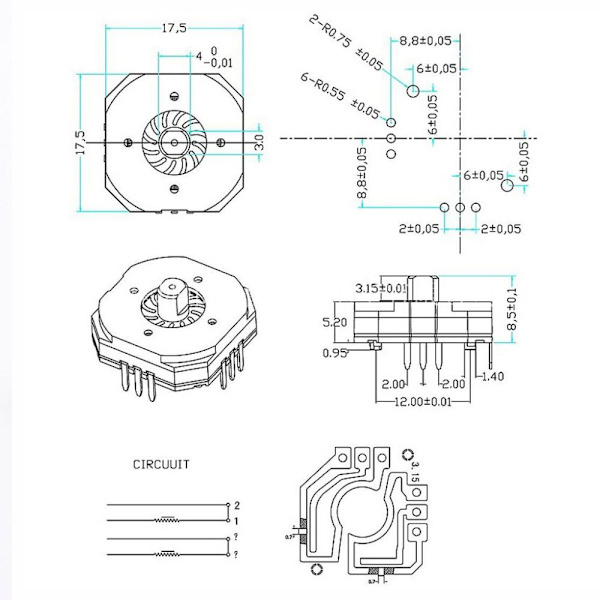 5st Analog Joystick Joystick Rocker Thumb Stick