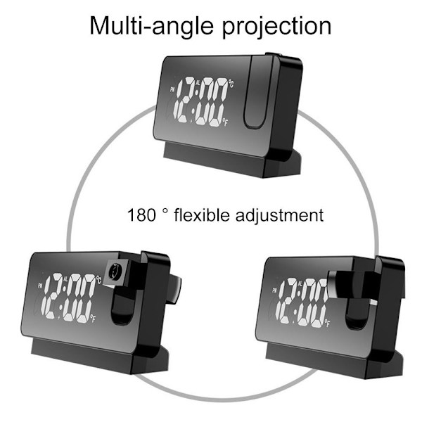 Väckarklocka projektion Väckarklocka SVART-FÄRG LJUS
