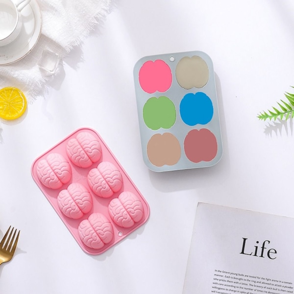 1/2 stk 3D Human Brain Forme Brain Modeling Form PINK pink