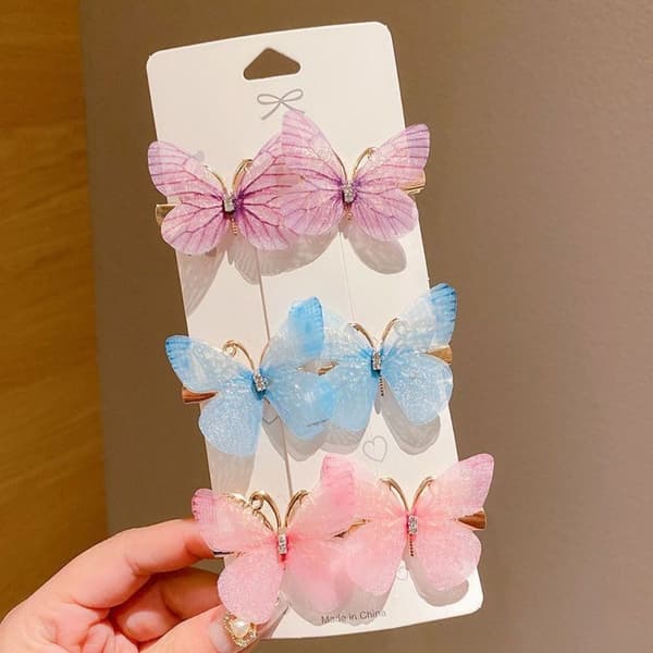 Butterfly hårnålshårklämmor 4 4 4