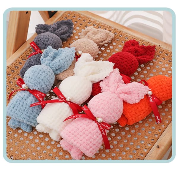 Rabbit Towel Washcloth HARMAA grey