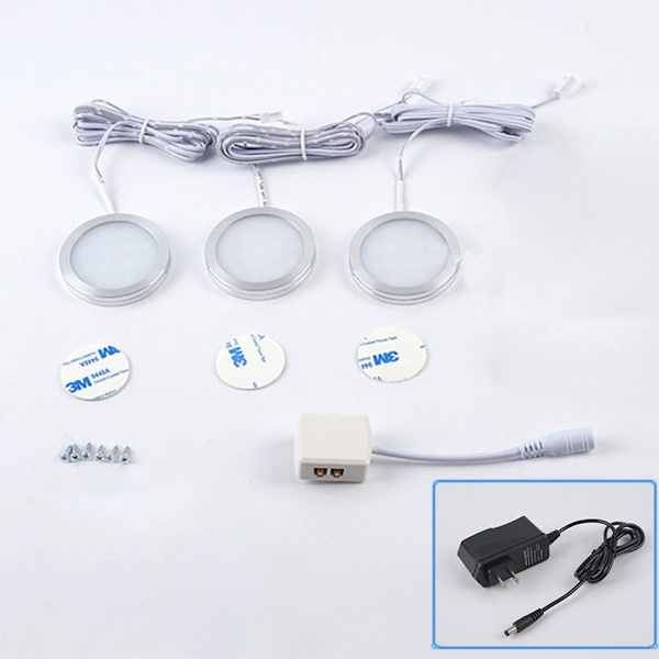 Underskabslys LED Puck Lys EU-3STK-HVID LYS EU-3PCS-White Light