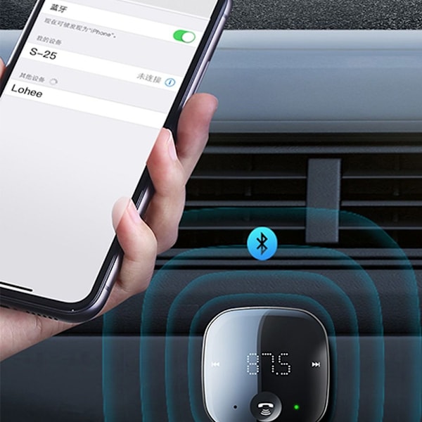 Bluetooth Adapter Bil Adapter FM Bluetooth Black