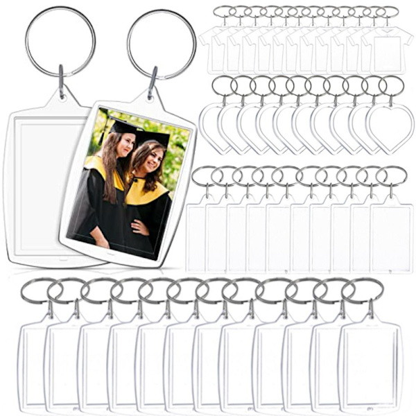 5 stk fotoramme nøkkelring Blank nøkkelring STIL 3 STIL 3 Style 3