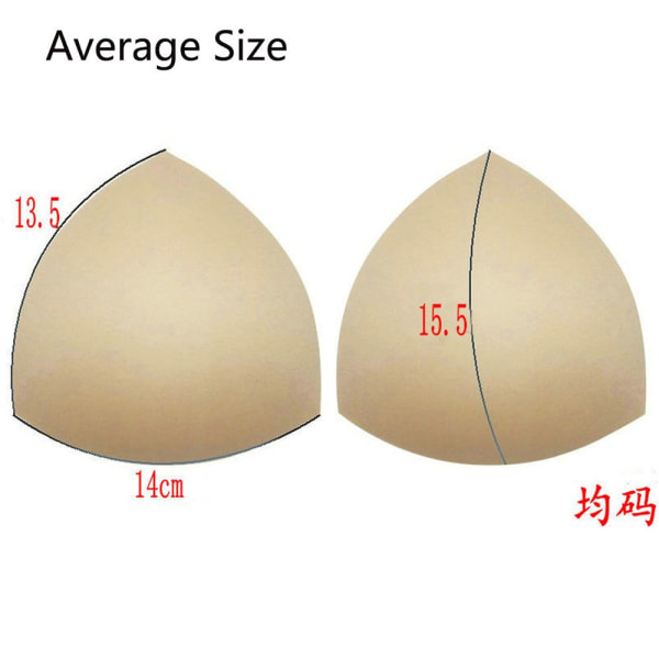 3 par trekantede bh-puder med skum til brystet