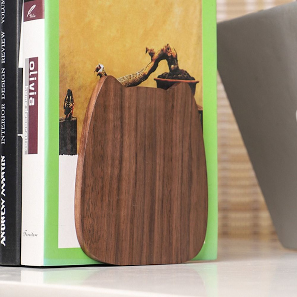 Creative Book Stand Cat Face Bogstøtter LYSEBRUN Light Brown