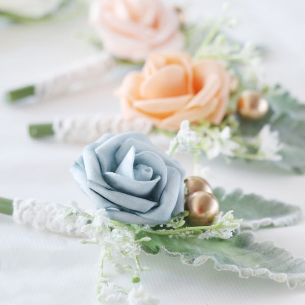 Corsage Artificial Wrist Flower DIRTY ORANGE DIRTY ORANGE Dirty Orange