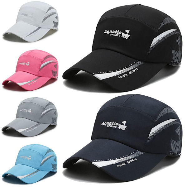 Qucik Dry Baseball Caps Golf Fishing Cap GRÅ grey