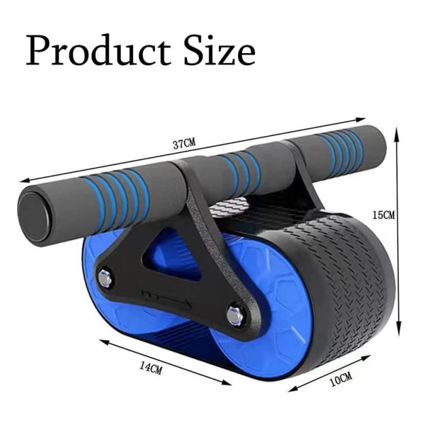 Automatisk Rebound Aabdominal Wheel Roller Wheel BLÅ blue
