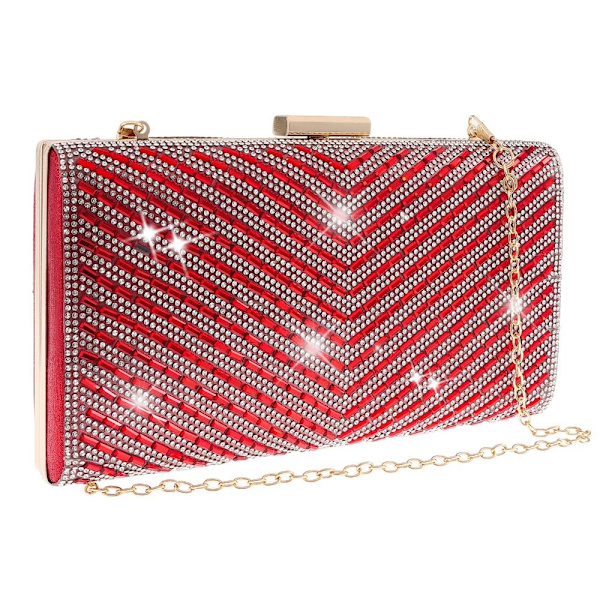 Evening Clutch Bag Bröllop Evening Bag RÖD Red