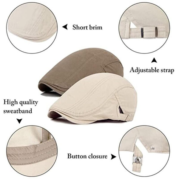 Berets Caps Peaked Hat KHAKI Khaki