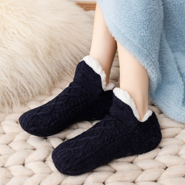 V-Mouth Fluffy Slipper Socks Varma strumpor BLÅ 24CM(35-39)S S Blue 24cm(35-39)S-S