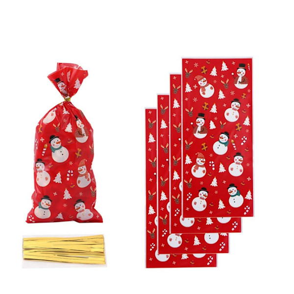 50/100stk julegodteriposer Cookie Kjekspakke 100STK 100pcs