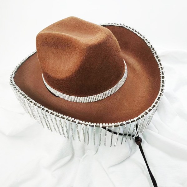 Rhinestone Cowgirl Hat West Cowgirl Hatte BRUN brown