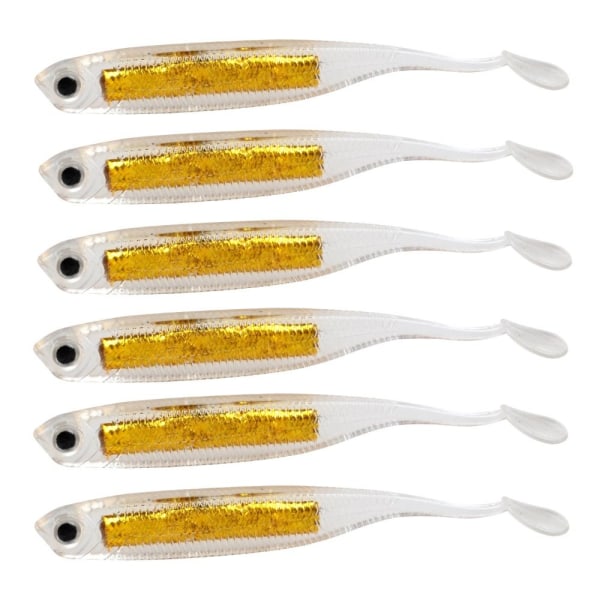 6 kpl Kalastusuistimet Pehmeät vieheet KELTAINEN 6 KPL 6 KPL Yellow 6Pcs-6Pcs