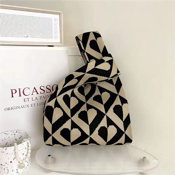 Strikketaske Mulepose SORT black