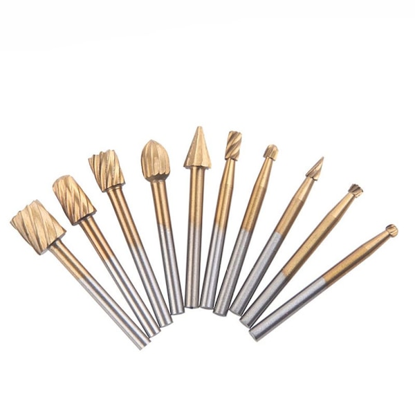 Borrbitssatser Roterande grader Verktyg GULD 10ST gold 10pcs
