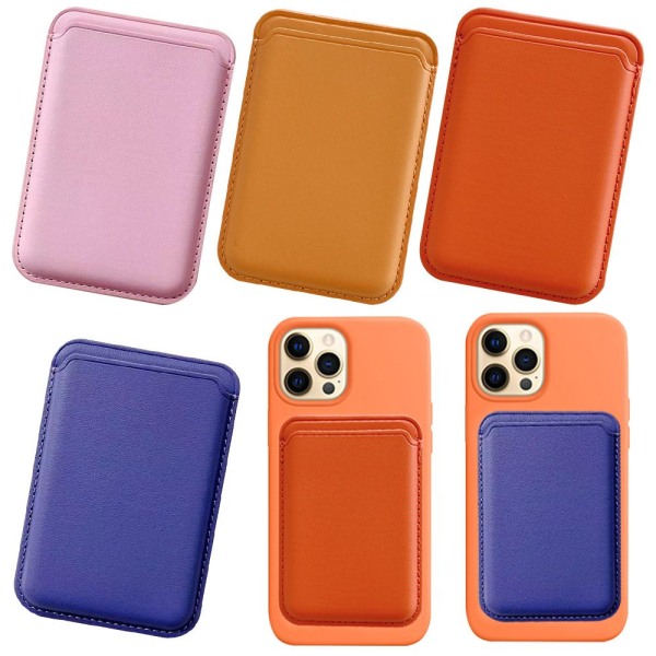 For MagSafe Magnetisk Kortholder Veske For iPhone 12 13 ORANGE orange