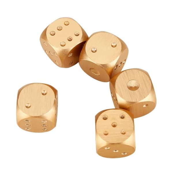 Spilterninger Polyhedriske terninger GULD Gold