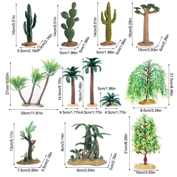 Artificial Cactus Models Miniature Fruit Tree 7 7 7