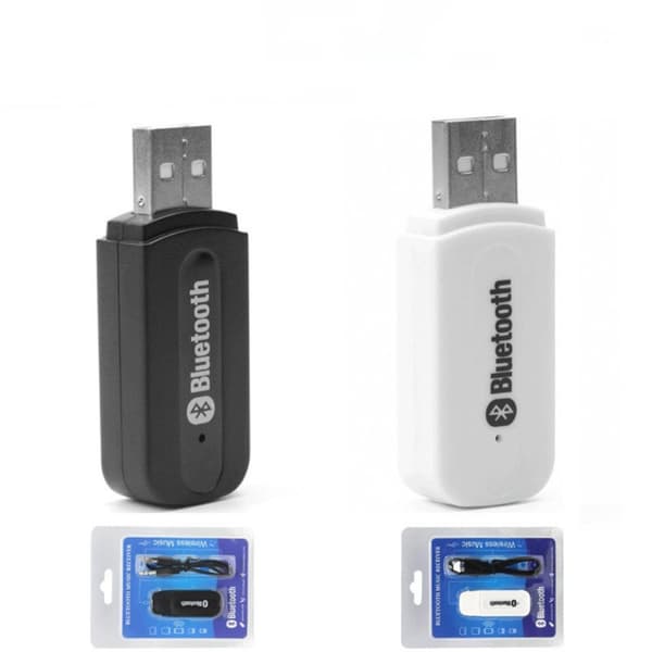 Bil Bluetooth-adapter MP3-musikkspiller Bluetooth-mottaker Black