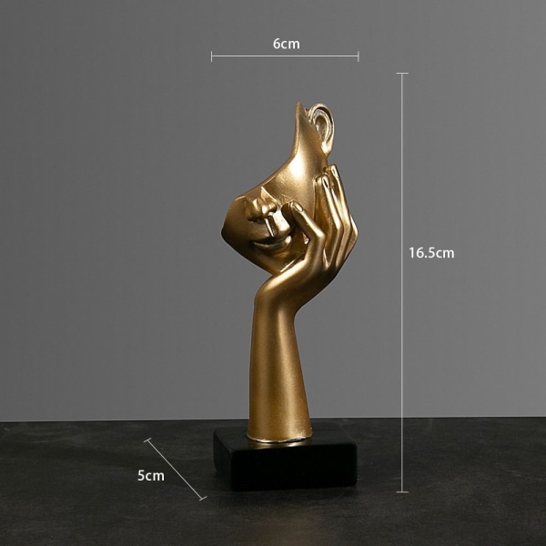 Abstrakt statue desktop ornamenter SORT A A Black A-A