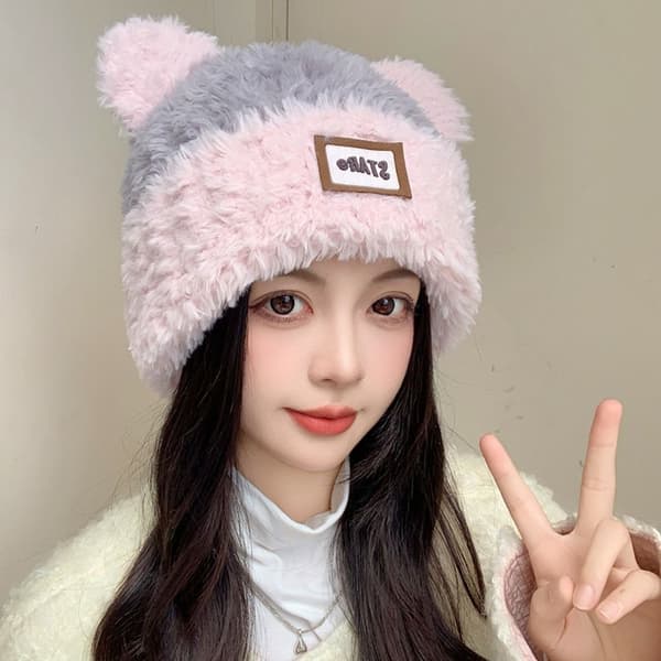 Strikket Hat Bear Ear Hat 3 3 3