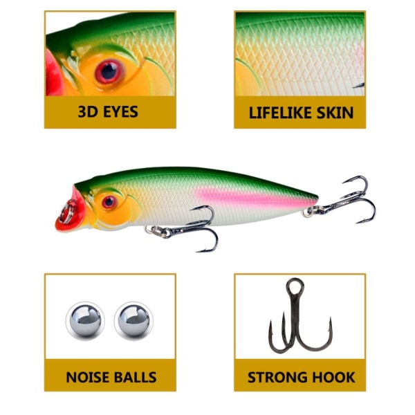 6st/ set Artificiellt fiskedrag Artificiellt bete TYP D TYP D Type D