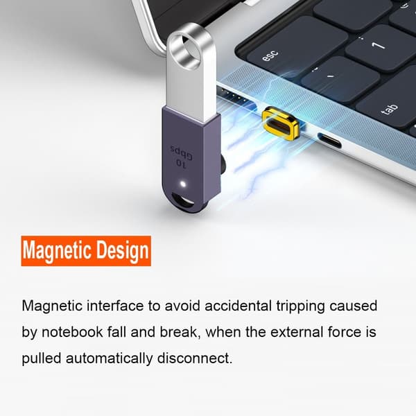 USB Type-C til USB-A-konverter OTG-adapter magnetisk stik