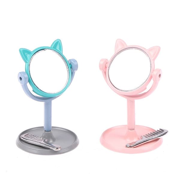 1/12 Pocket Mirror Makeup Mirror BLÅ Blue