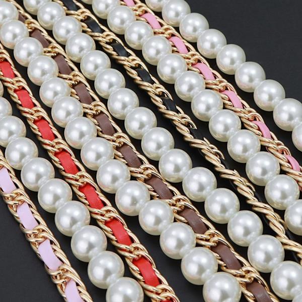 Pearl Strap Tasker Håndtaskehåndtag HVID White