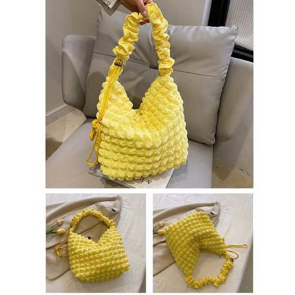 Puffy Handbag Rannekangaskassi MUSTA Black