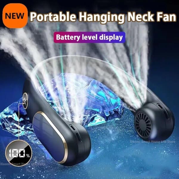 Bladeless Køler Halsventilator SORT