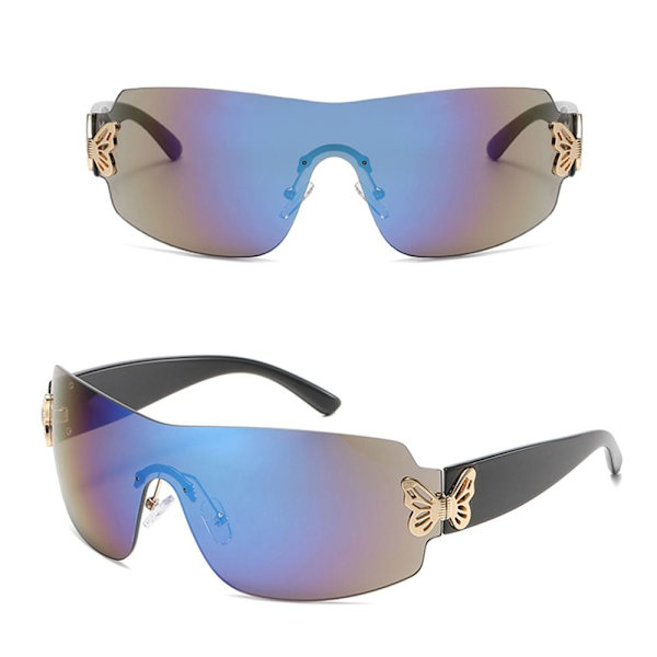 Butterfly Decor Polarized Solglasögon Sport Solglasögon SILVER Silver