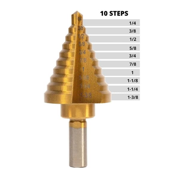 Step Drill Bit Stige Drill Hull Åpner