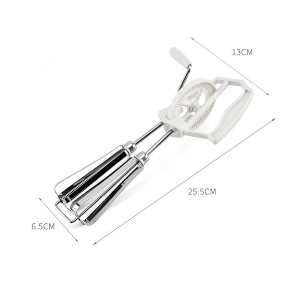 Manuel håndpisker Æggepisker Mixer Blender HVID White