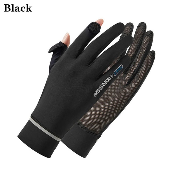 Ice Silk Gloves Anti-UV hansker SVART black 3a09 | black | Fyndiq