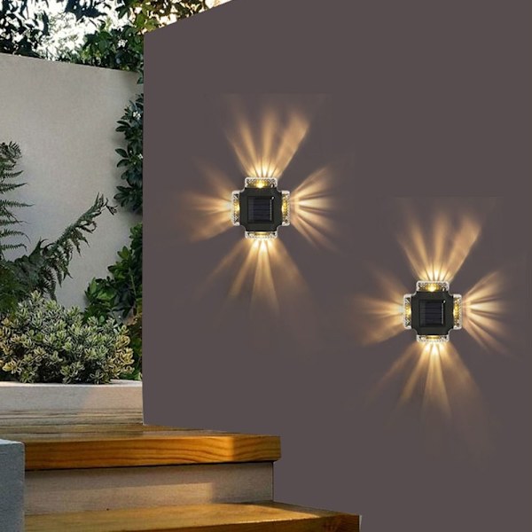 2stk LED Vegglampe Gjerde Vegglamper VARMT LYS VARMT LYS Warm Light