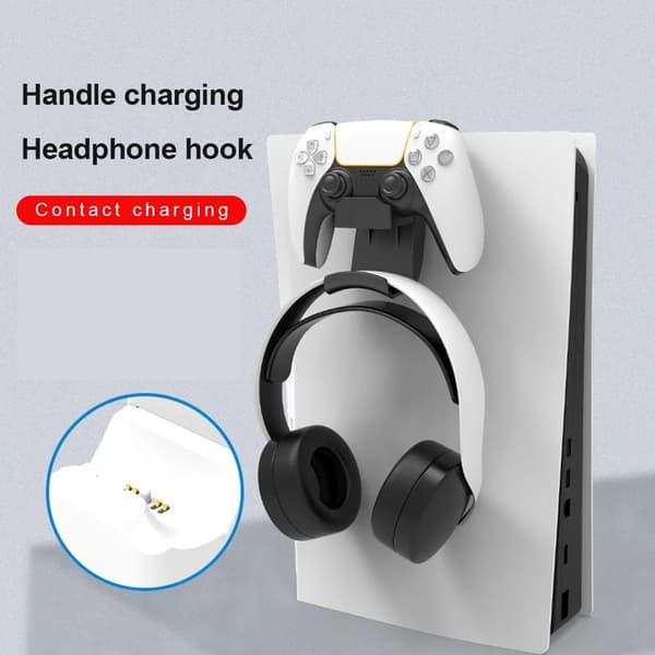 för PS5 Charging Dock Controller Laddare vit