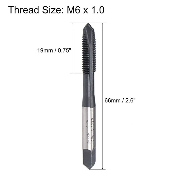 2stk Spiral Point Gjenge Tap Skrue Taps Tapping Bit