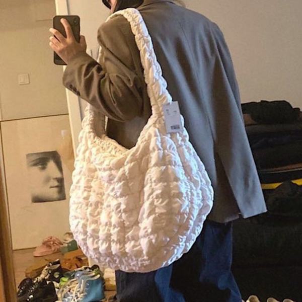Plisseret Cloud Bag Skuldertaske LILLA purple