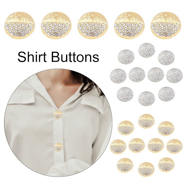 Metallknappar Skjorta Knappar GULD 18MM10ST 10ST gold 18MM10pcs-10pcs